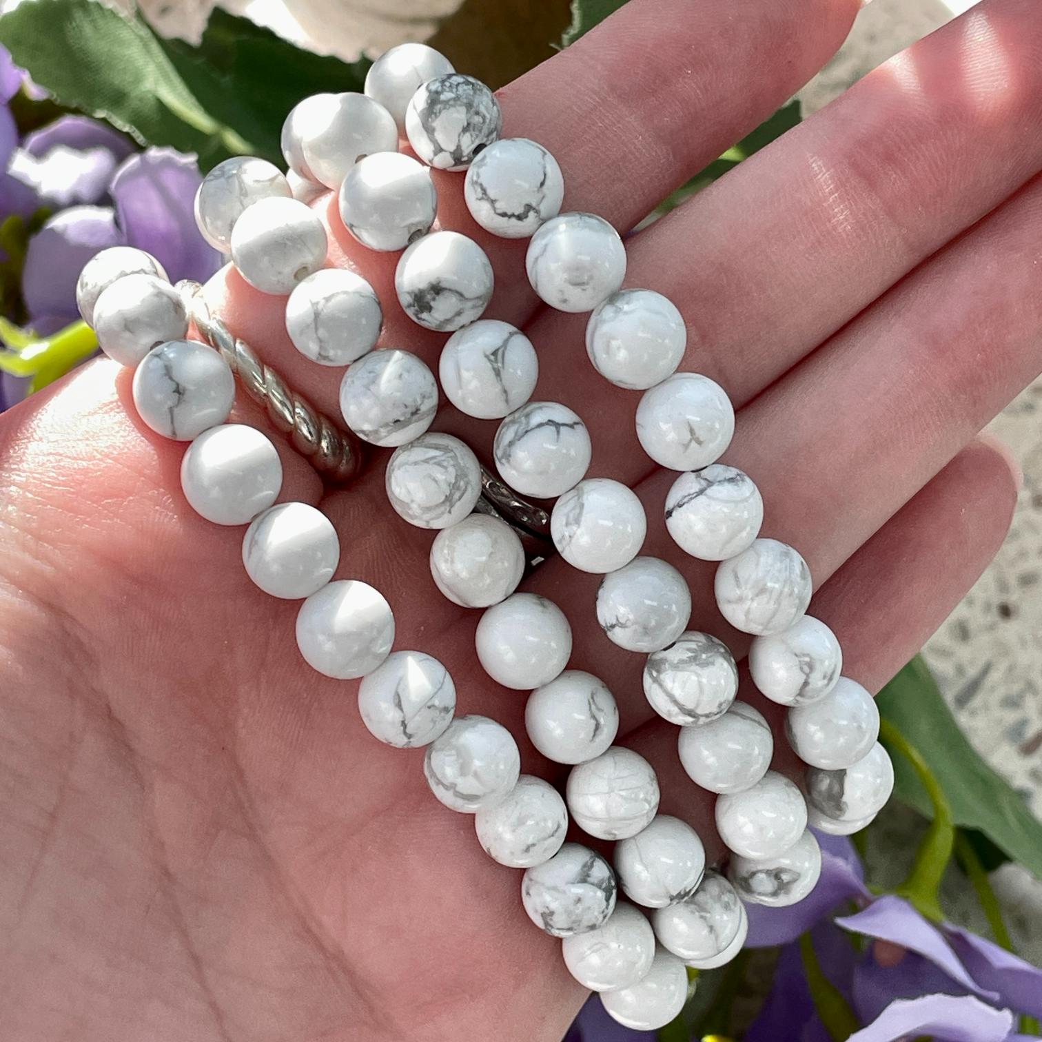 Howlite Beads Bracelet Howlite Beads Bracelet